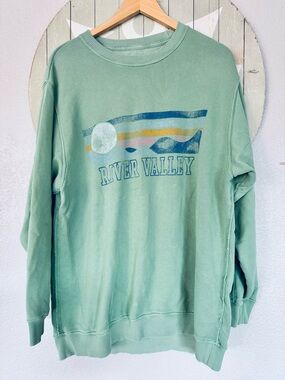 AEIRE med oversized mint crewneck sweatshirt